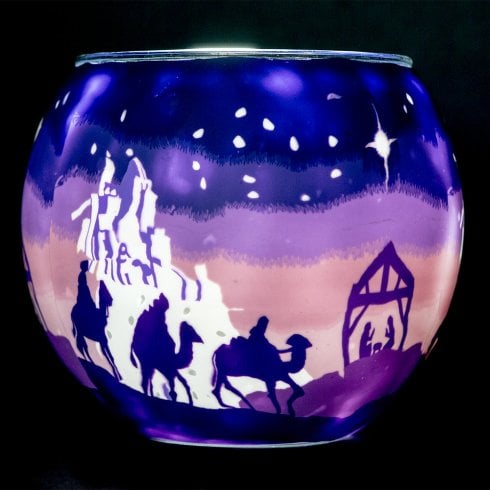 Milford Collection Holy Night Glass Tea-Light Holder