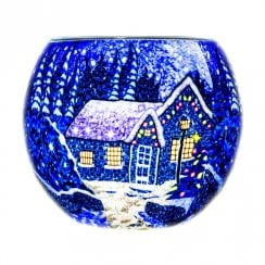 Winter Wonderland Tealight Holder Light Glass