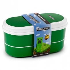 Minecraft Creeper Stacked Bento Box Lunch Box with Cutlery