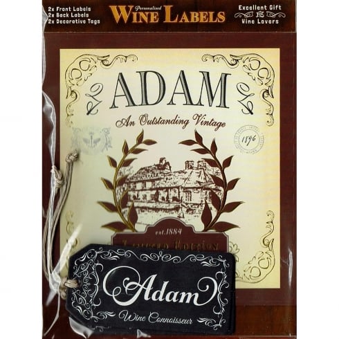 Mulberry Studios Personalised Wine Label Adam