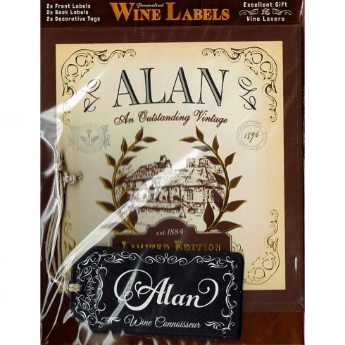 Mulberry Studios Personalised Wine Label Alan
