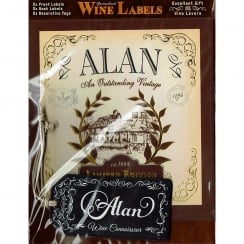 Personalised Wine Label Alan