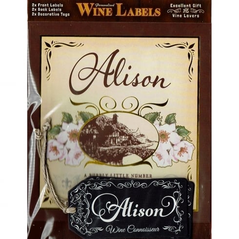 Mulberry Studios Personalised Wine Label Alison
