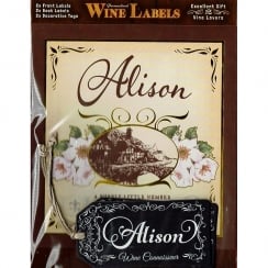 Personalised Wine Label Alison