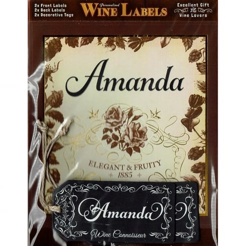 Mulberry Studios Personalised Wine Label Amanda
