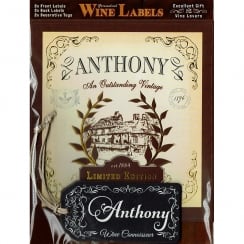 Personalised Wine Label Anthony