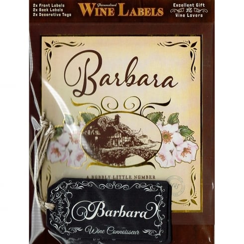 Mulberry Studios Personalised Wine Label Barbara