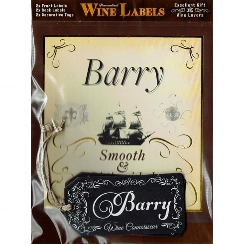Mulberry Studios Personalised Wine Label Barry