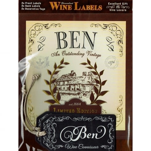 Mulberry Studios Personalised Wine Label Ben