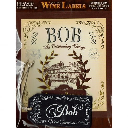 Mulberry Studios Personalised Wine Label Bob