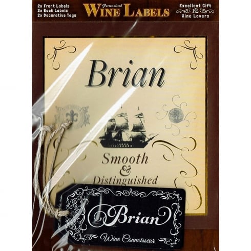Mulberry Studios Personalised Wine Label Brian