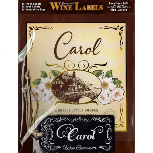 Mulberry Studios Personalised Wine Label Carol