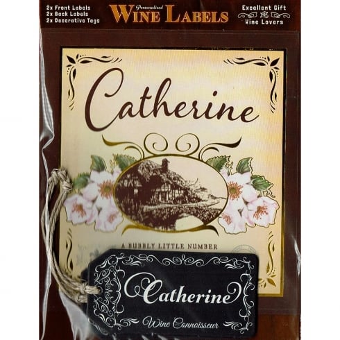 Mulberry Studios Personalised Wine Label Catherine