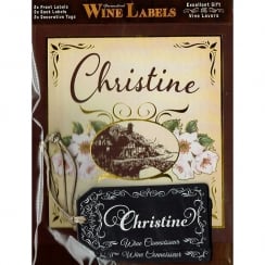 Personalised Wine Label Christine