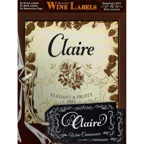 Mulberry Studios Personalised Wine Label Claire