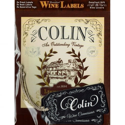 Mulberry Studios Personalised Wine Label Colin
