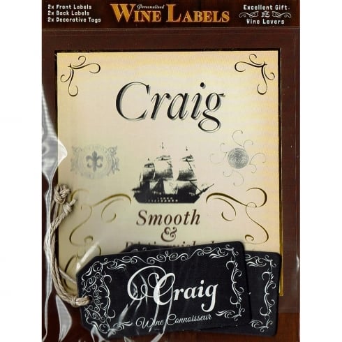 Mulberry Studios Personalised Wine Label Craig