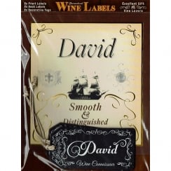 Personalised Wine Label David
