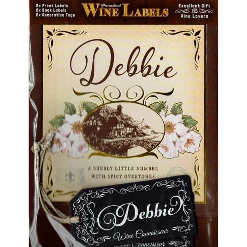 Mulberry Studios Personalised Wine Label Debbie