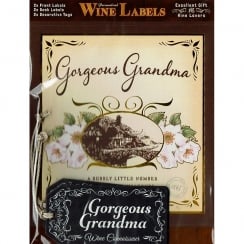 Personalised Wine Label Gorgeous Grandma