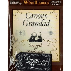 Personalised Wine Label Groovy Grandad