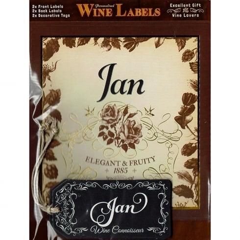 Mulberry Studios Personalised Wine Label Jan