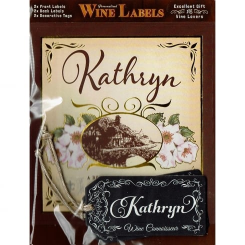 Mulberry Studios Personalised Wine Label Kathryn