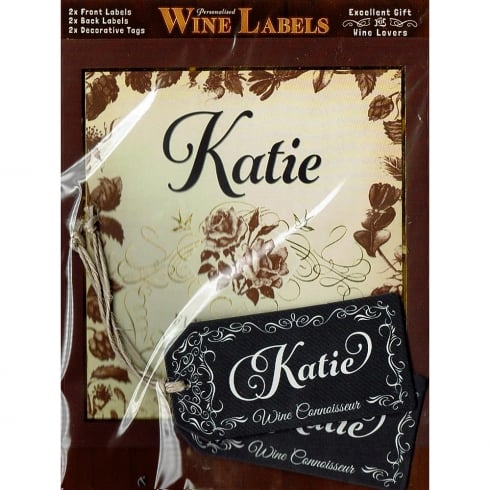 Mulberry Studios Personalised Wine Label Katie