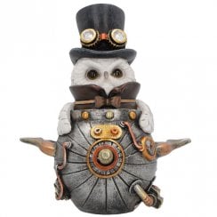 Avian Invention Steampunk Owl Figurine - 14.5cm