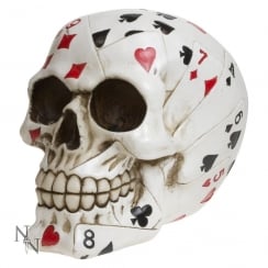 Dead Mans Hand Skull Figurine
