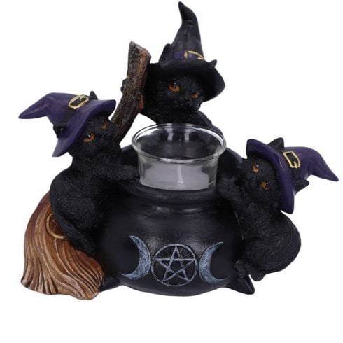 Nemesis Now Familiar Cauldron Candle Holder - 12.5cm