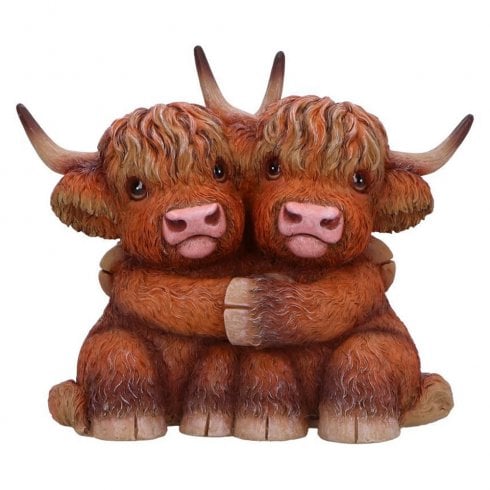 Nemesis Now Highland Cow Hug Ornament - 14.5cm
