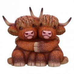Highland Cow Hug Ornament - 14.5cm