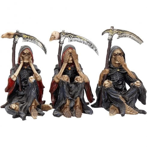 Nemesis Now Set of 3 Reaper Figurines - Something Wicked 9.5cm 