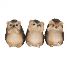 Three Wise Hedgehog Figurines 8.5cm
