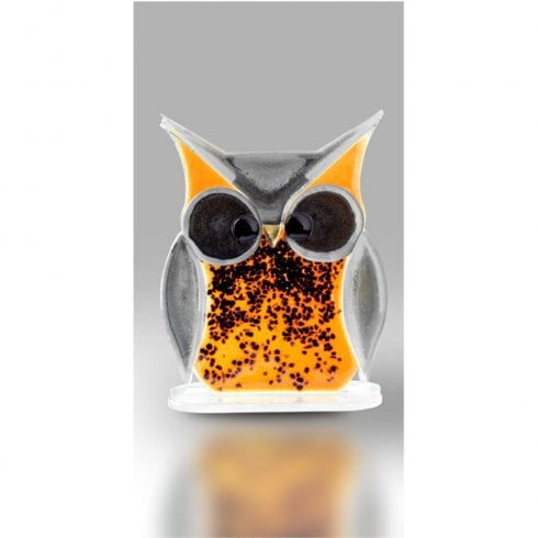 Nobile Glassware 16cm Brown Glass Owl Ornament