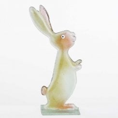 20cm Glass Champagne Bunny Ornament