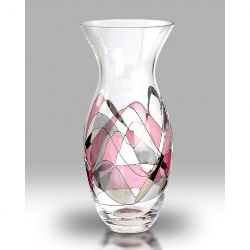 Nobile Glassware 31cm Rose Tulip Mosaic Glass Vase