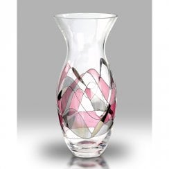 31cm Rose Tulip Mosaic Glass Vase