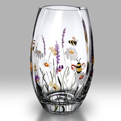 Nobile Glassware Bees & Blooms 20cm Round Glass Vase