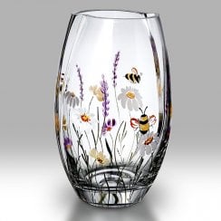 Bees & Blooms 20cm Round Glass Vase