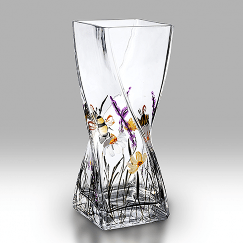 Nobile Glassware Bees & Blooms 20cm Twist Glass Vase