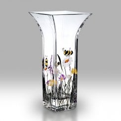 Bees & Blooms 22.5cm Flared Glass Vase