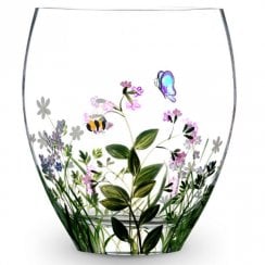 Butterfly & Bee 21cm Curved Vase