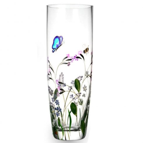 Nobile Glassware Butterfly & Bee 25cm Cylinder Vase