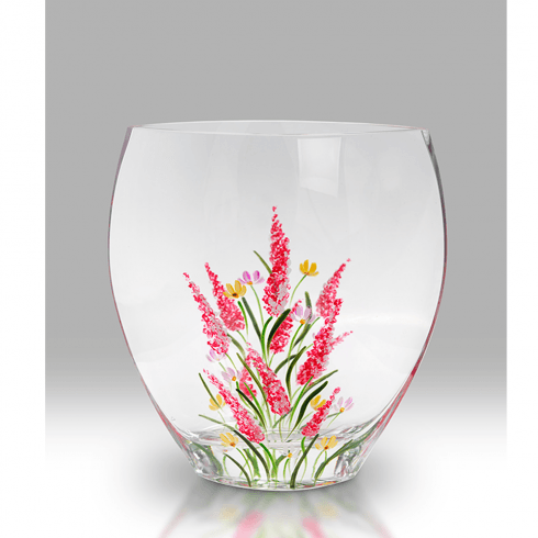 Nobile Glassware Cerise Elysian 21cm Curved Glass Vase