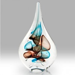 Copper Blue Paperweight Crystal