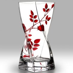 Forever Rose Ruby 20cm Twist Vase
