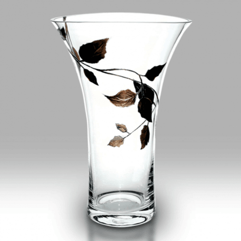 Nobile Glassware Gold Leaf 19cm Flared Vase