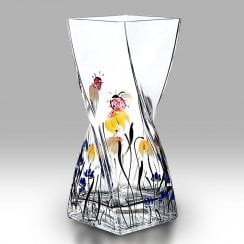 Ladybird Garden 20cm Twist Glass Vase